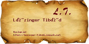 Lézinger Tibád névjegykártya